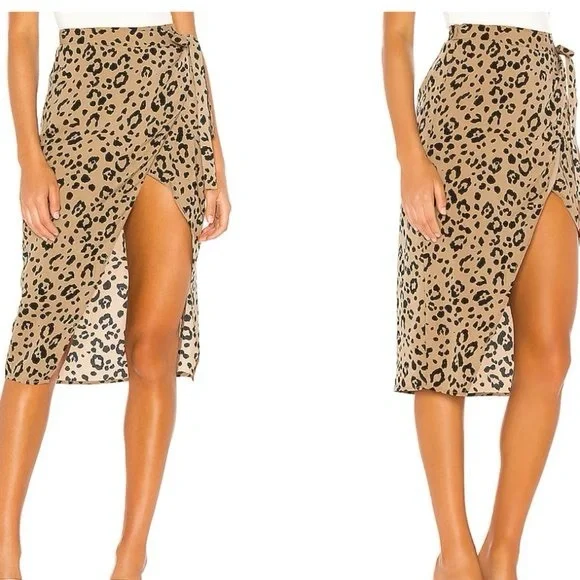 Leopard print wrap skirt undistinguished xxl